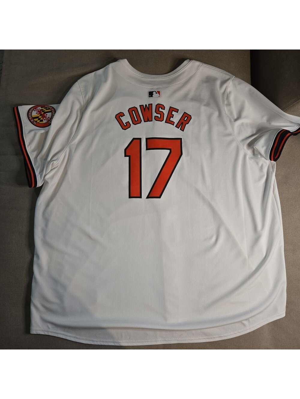 Nike Baltimore Orioles MLB Cowser #17 Jersey White Orange Black Size 4XL